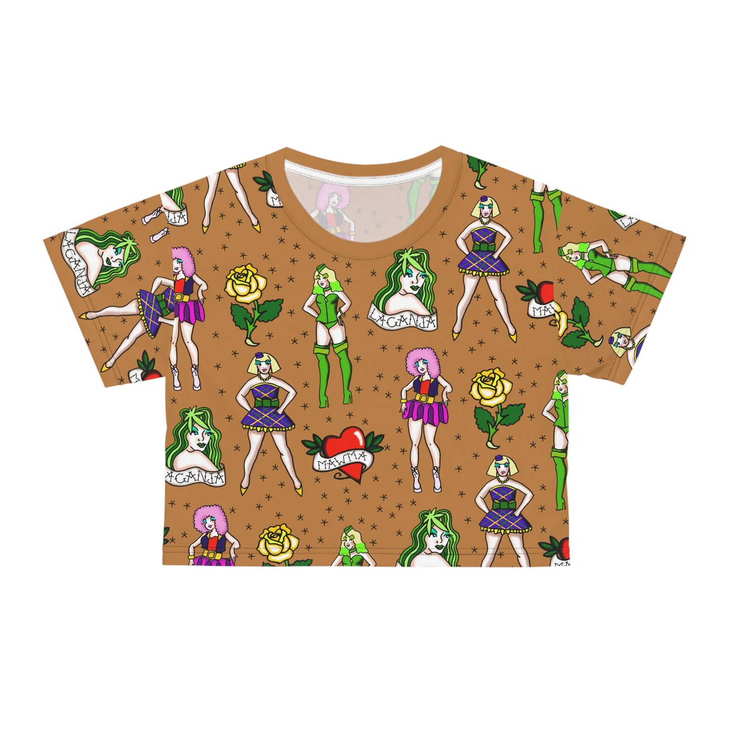 “Inked Glamour” Cropped Shirt