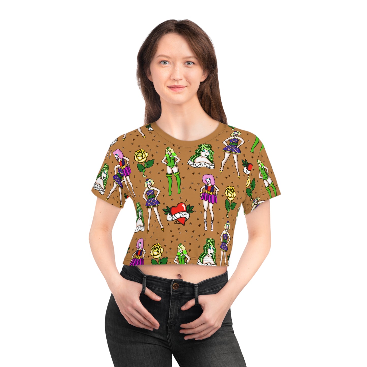 “Inked Glamour” Cropped Shirt