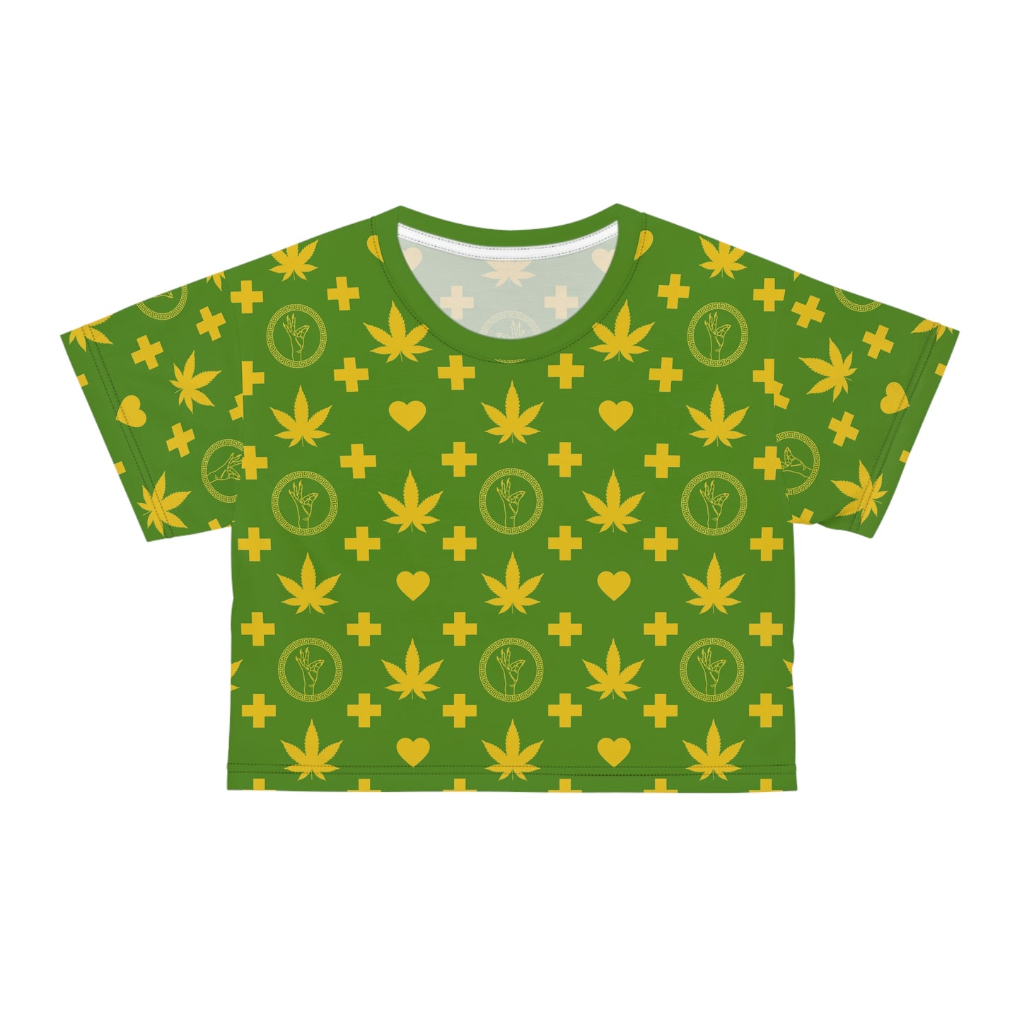 "Medallion Herb Couture” Cropped Shirt