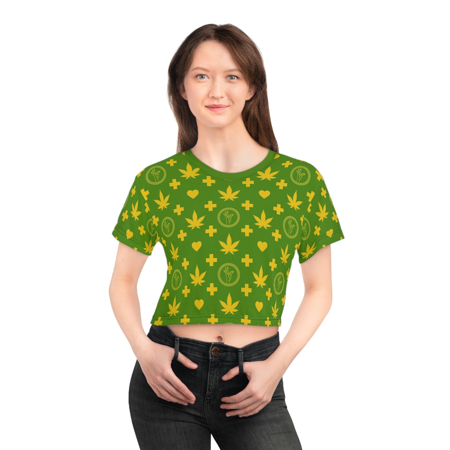"Medallion Herb Couture” Cropped Shirt